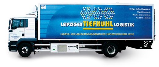 Ein Transporter Leipziger Tiefkühl Logistik GmbH